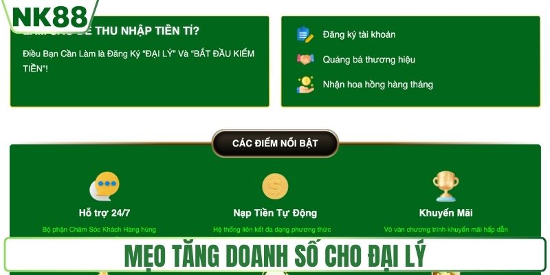 Mẹo tăng doanh số cho đại lý