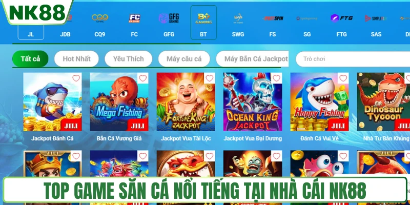 Top game săn cá nổi tiếng tại nhà cái NK88